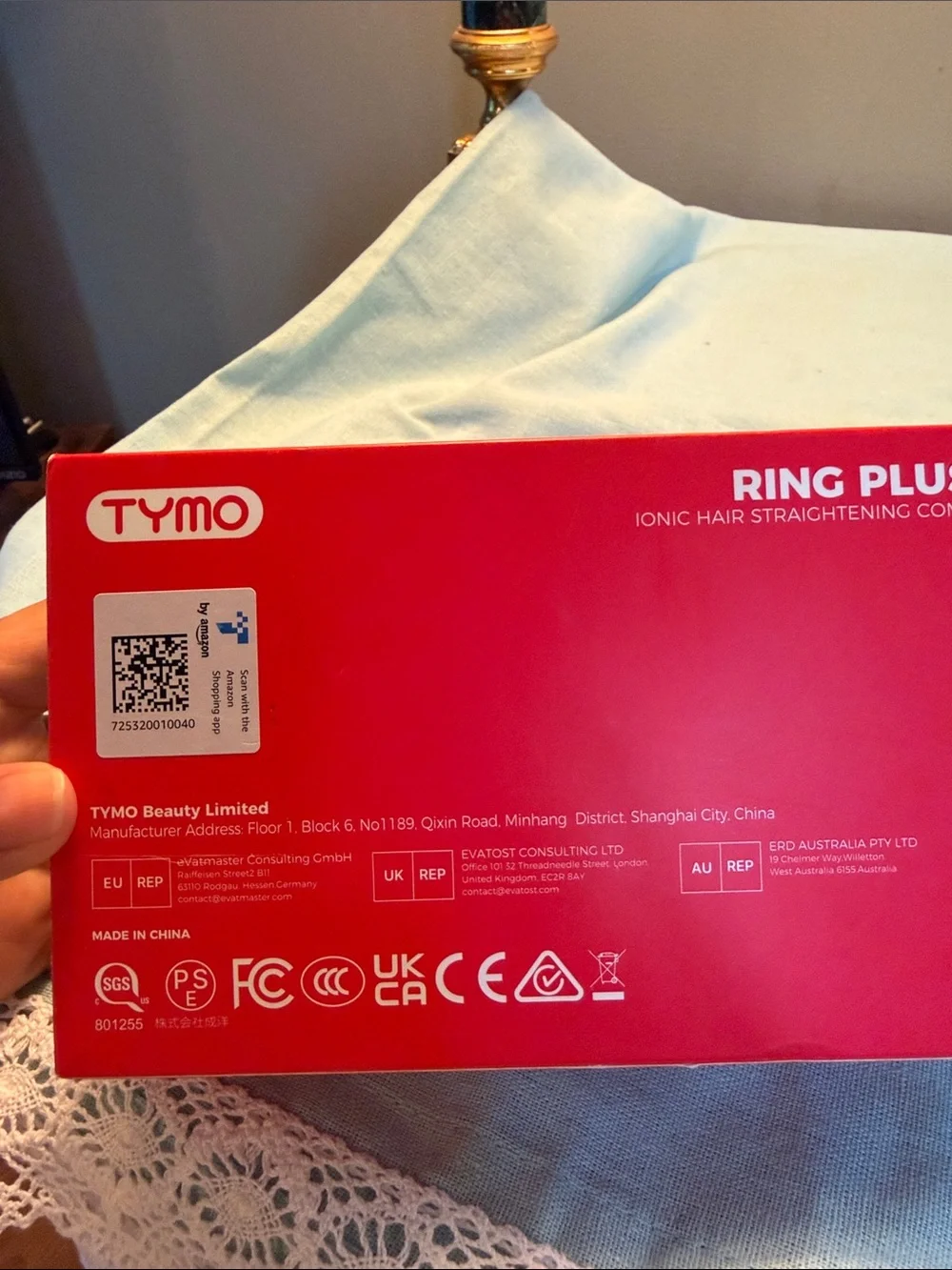 Tymo Black and Red Hair Straightener - Professional Styling Tool